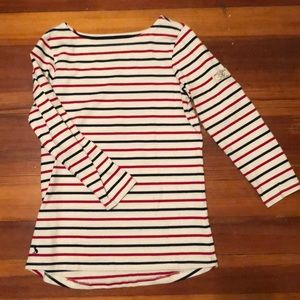 Quarter sleeve Joules striped Harbor tee